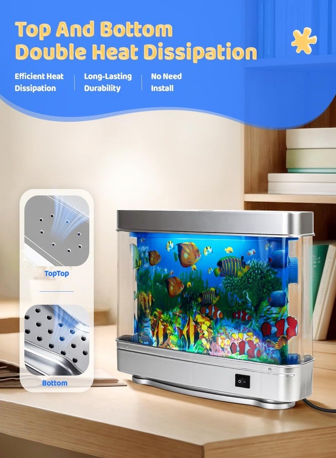 SOOBEEKE Fake Fish Tank Baby Aquarium - Artificial Fish Lamp with Moving Tropical Fish - LED Sensory Aquarium Light for Bedroom, Office, Kids, and Cat Lovers - Relaxing Night Light & Stress Reliever - Image 3